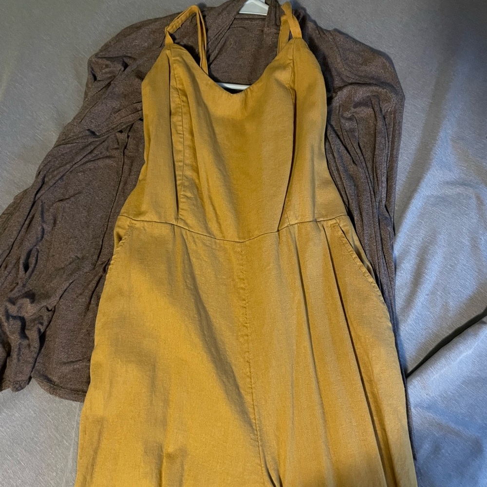 womens medium romper and cardigan